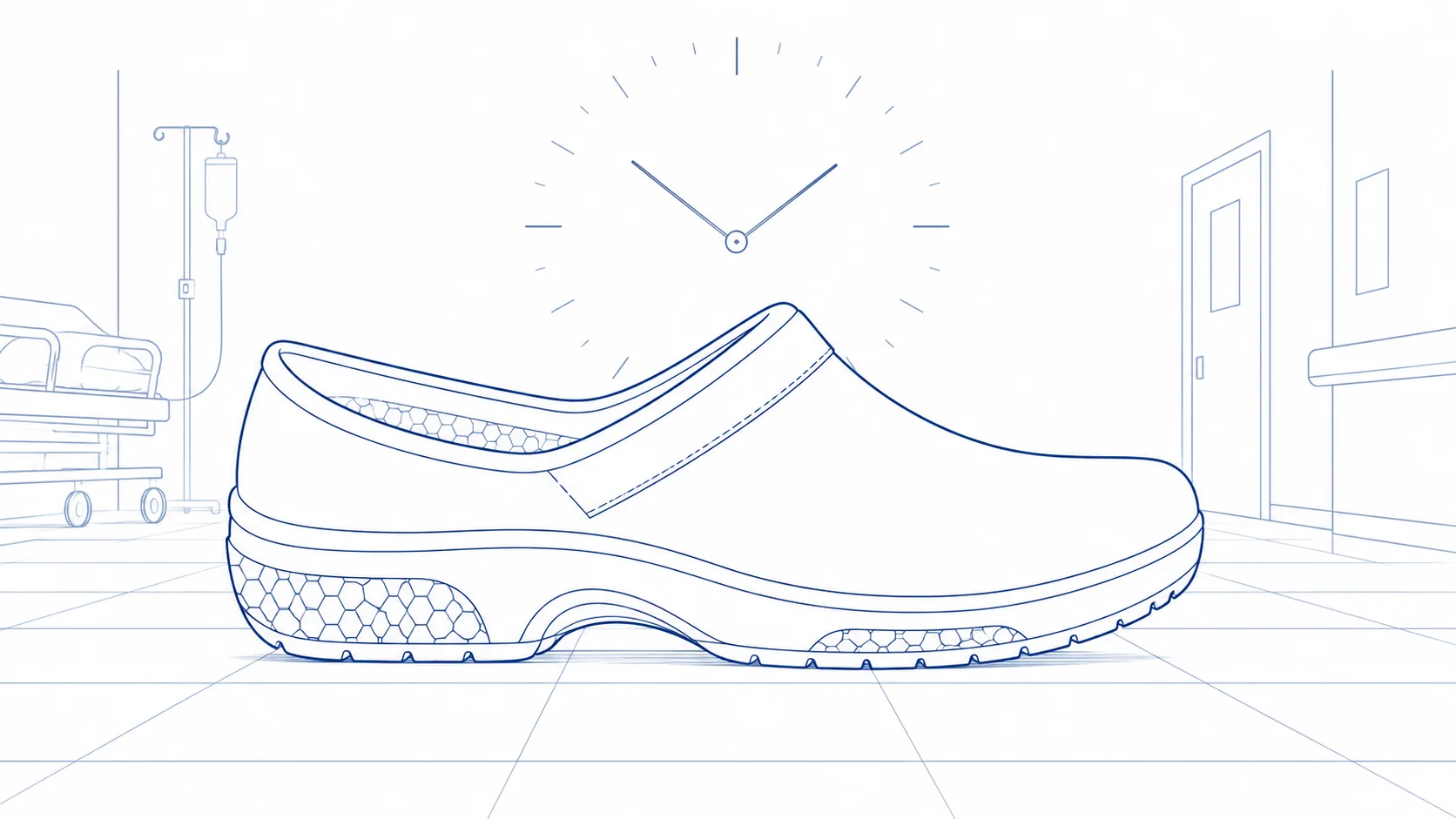 Insoles for nurses — a custom work insole with firm arch support, a deep heel cup and lasting cushioning for all-day shifts